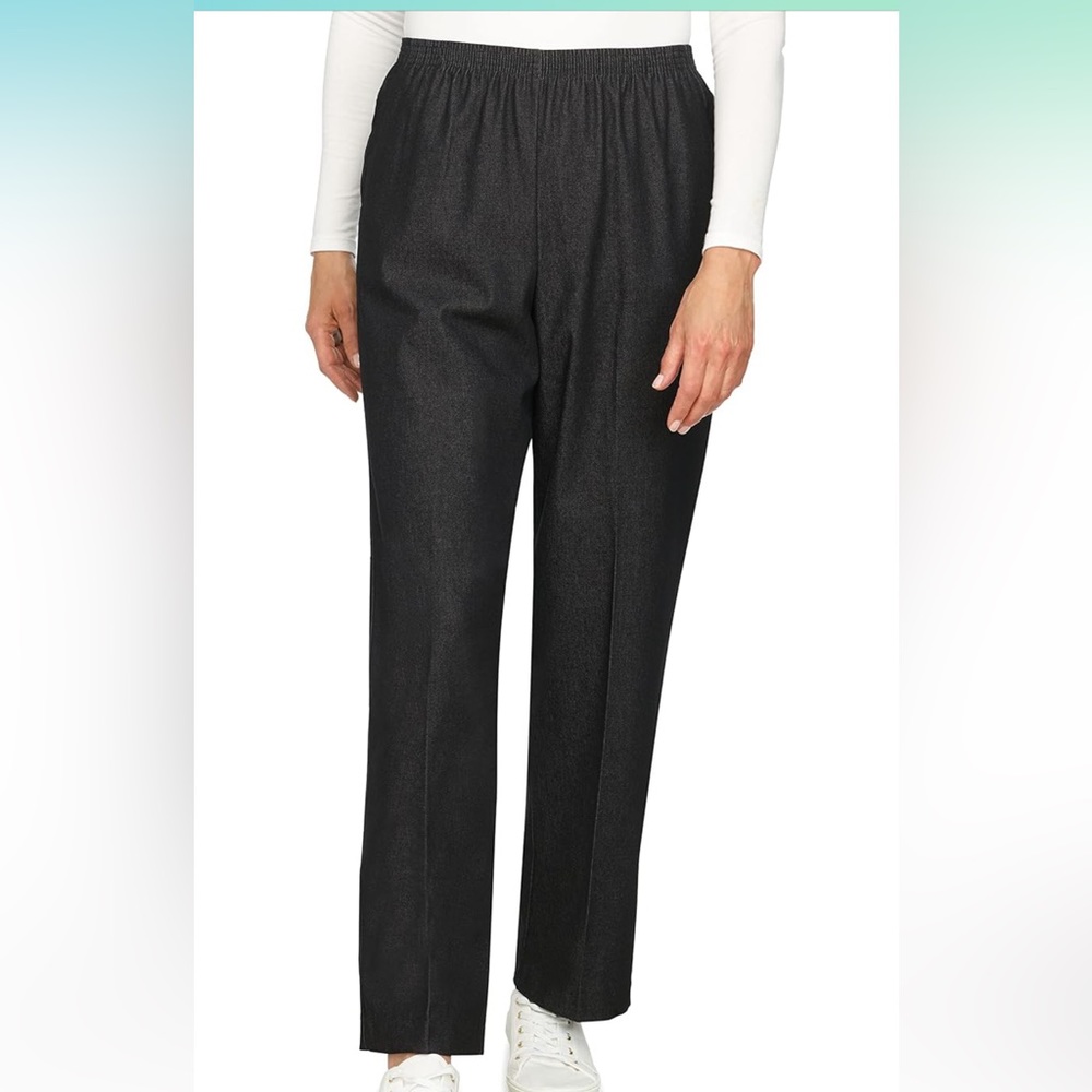 Alfred Dunner Pull On Trouser Black Size 18